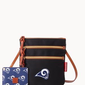 NFL Rams North South Triple Zip w ID holder