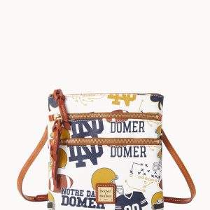 Collegiate University of Notre Dame North South Triple Zip Crossbody