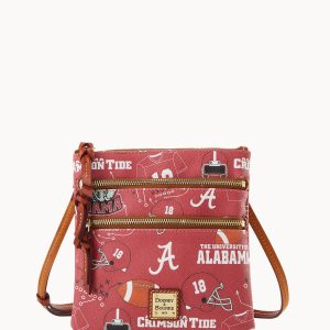 Collegiate University of Alabama Triple Zip Crossbody