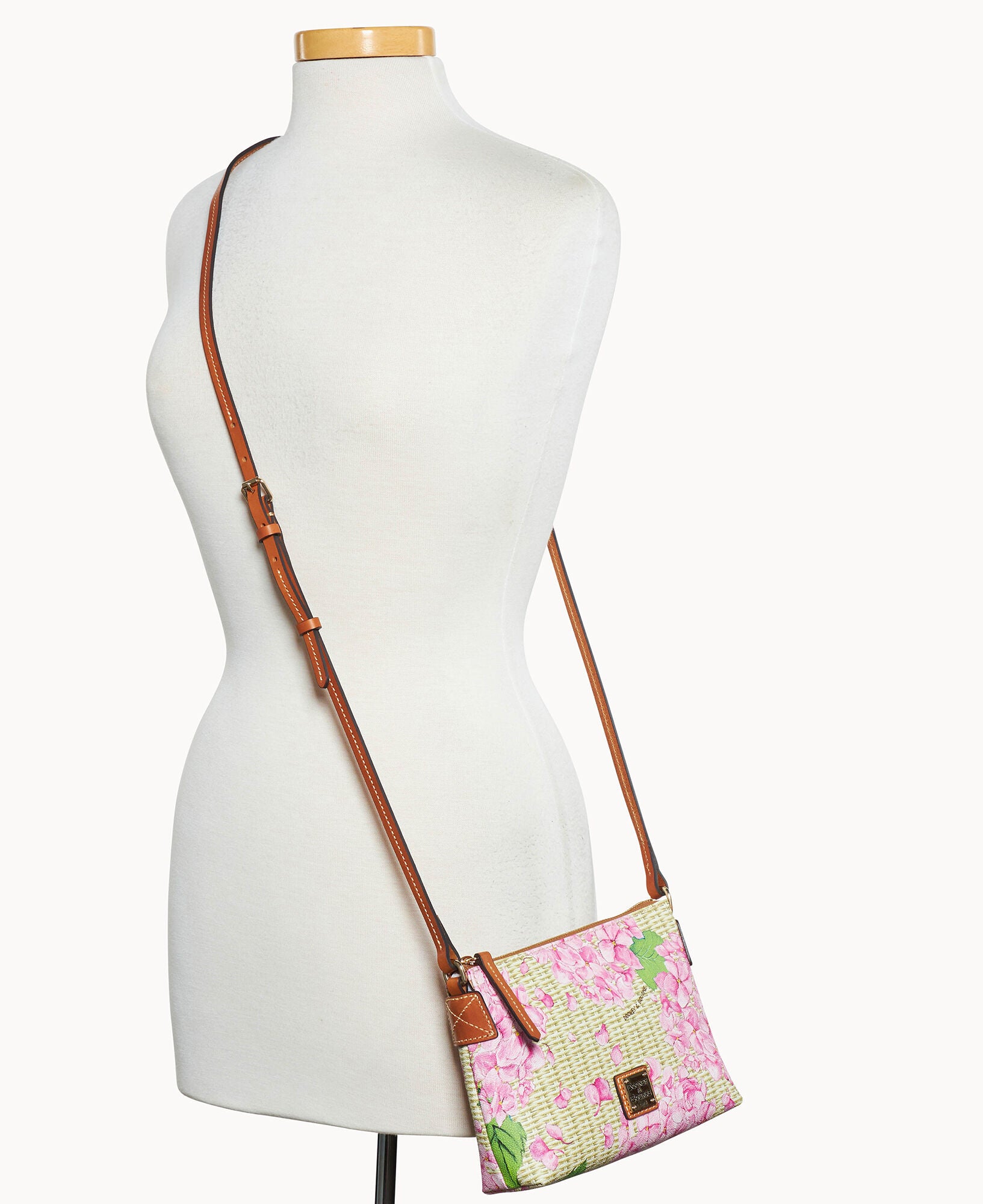 Hydrangea Basketweave Crossbody Pouchette - Image 4