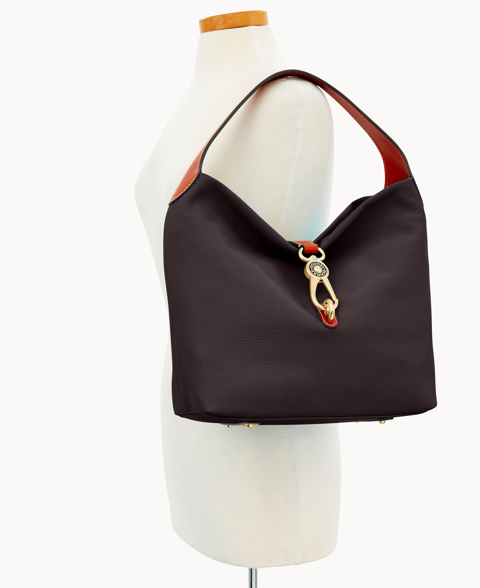 Pebble Grain Logo Lock Shoulder Bag - Image 8