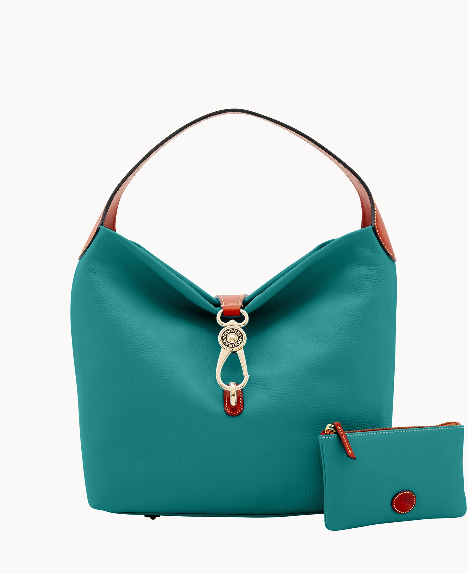 Pebble Grain Logo Lock Shoulder Bag - Image 13