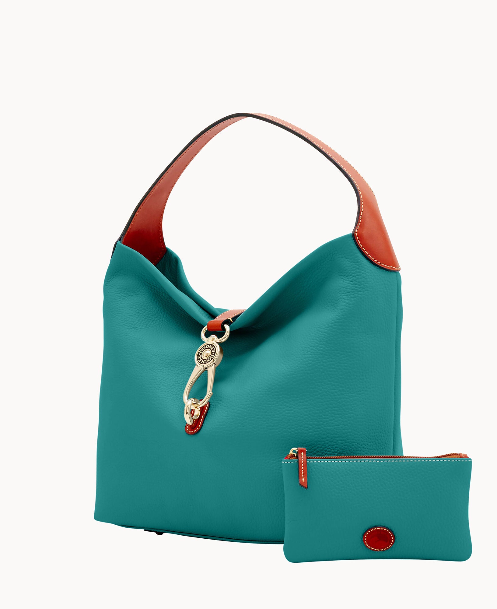 Pebble Grain Logo Lock Shoulder Bag - Image 14