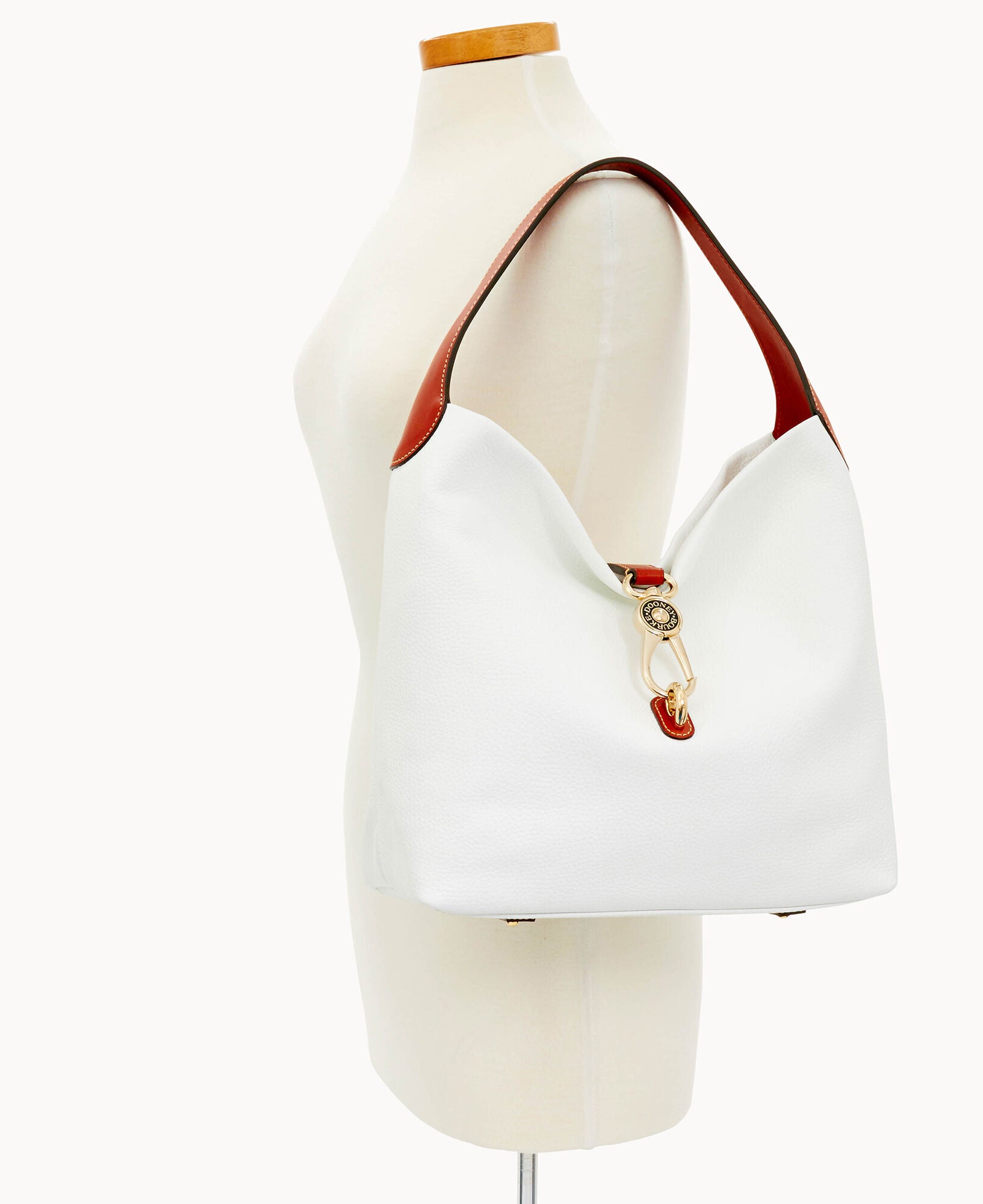 Pebble Grain Logo Lock Shoulder Bag - Image 4