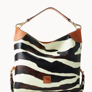 Zebra Leather Medium Sac