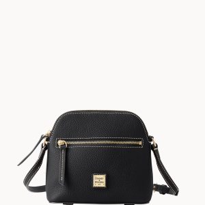 Pebble Grain Zip Domed Crossbody