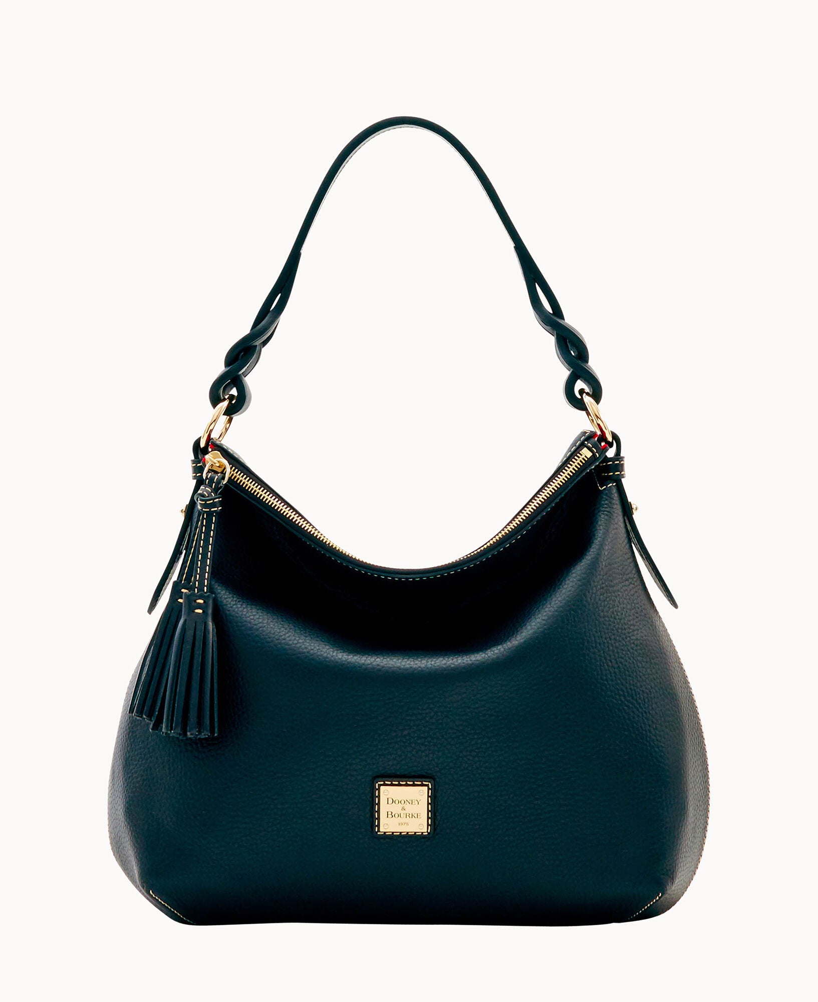 Pebble Grain Twist Strap Hobo - Image 15