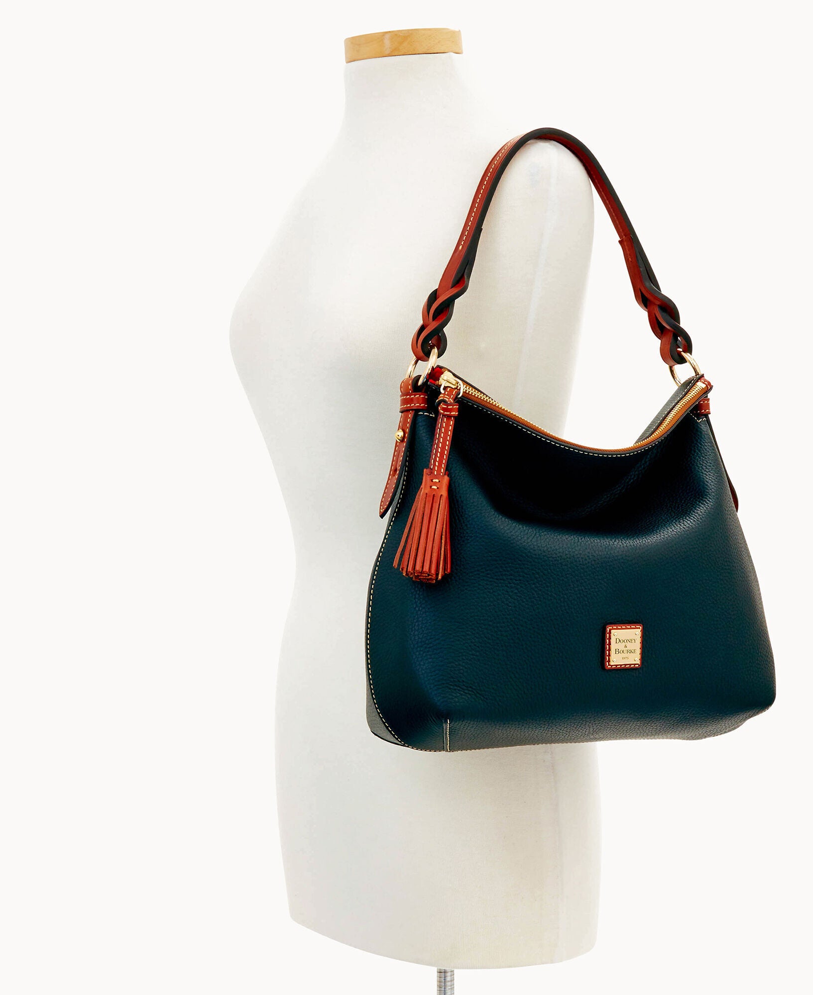Pebble Grain Twist Strap Hobo - Image 10
