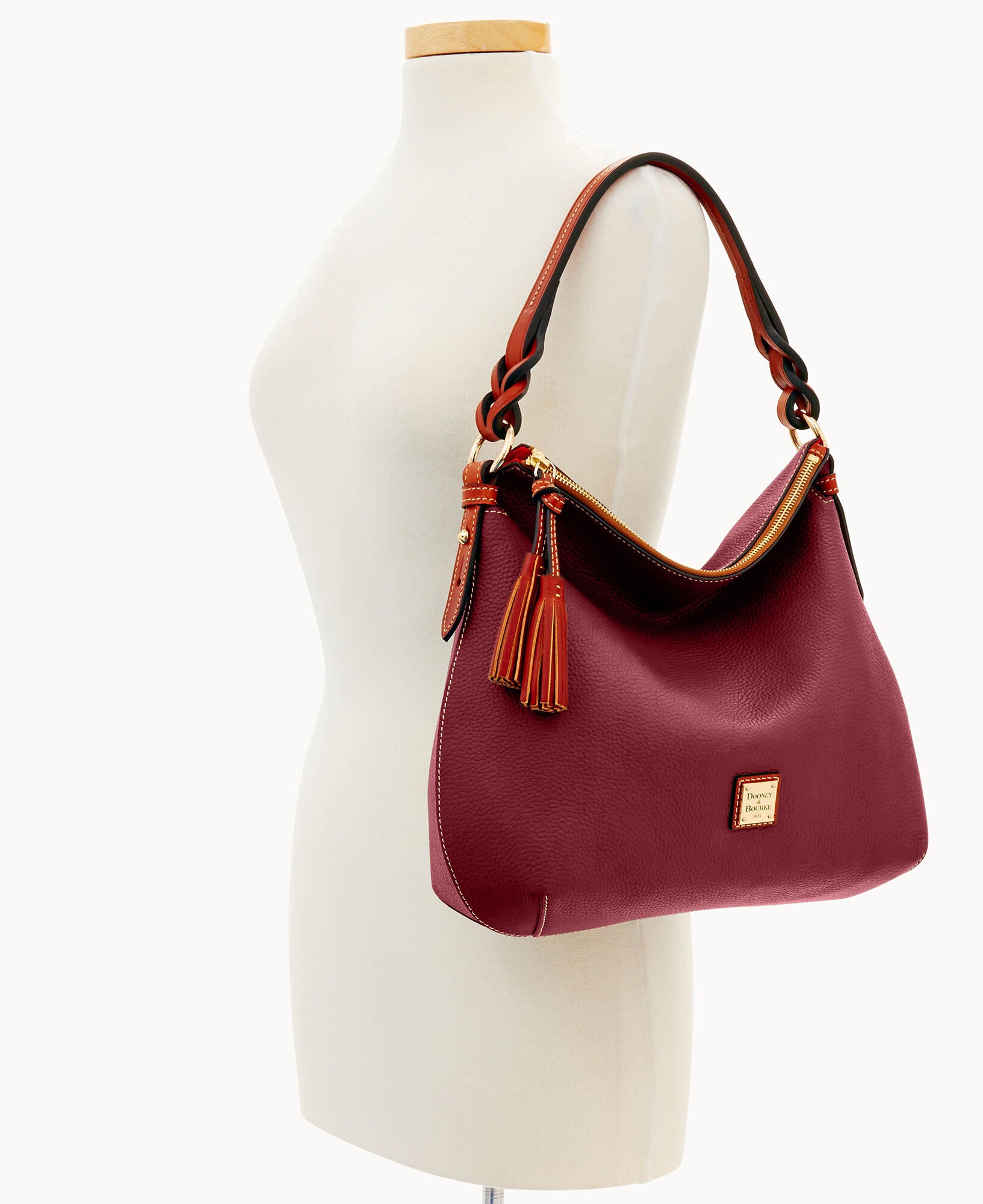 Pebble Grain Twist Strap Hobo - Image 4