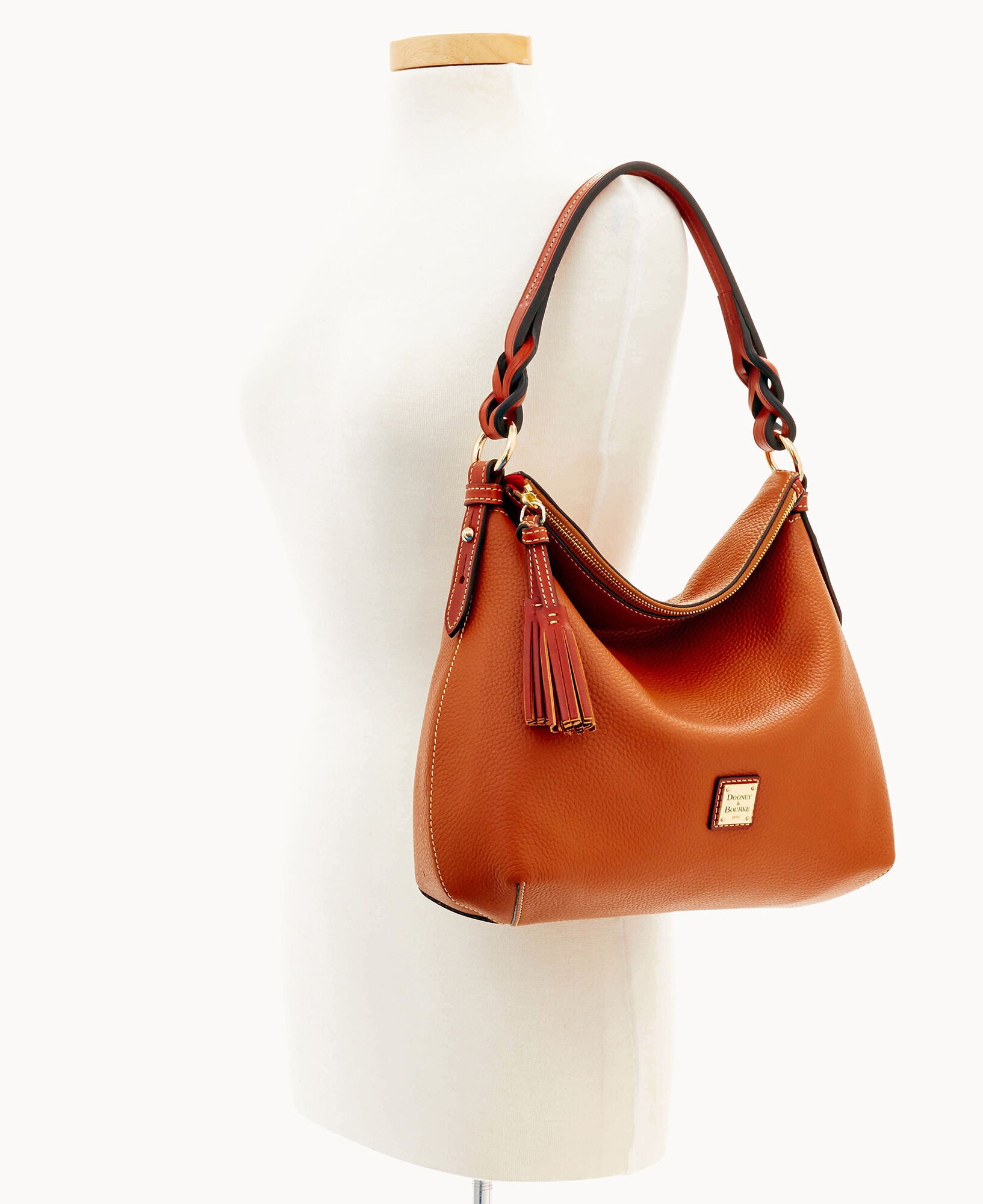 Pebble Grain Twist Strap Hobo - Image 7