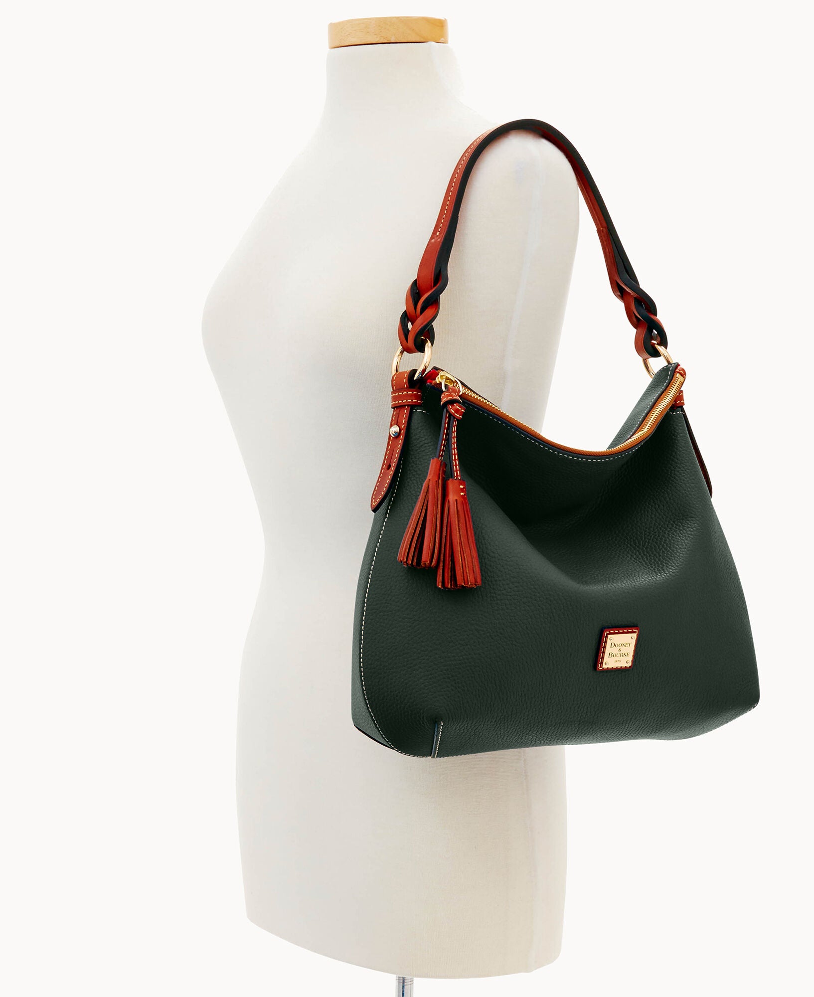 Pebble Grain Twist Strap Hobo - Image 20