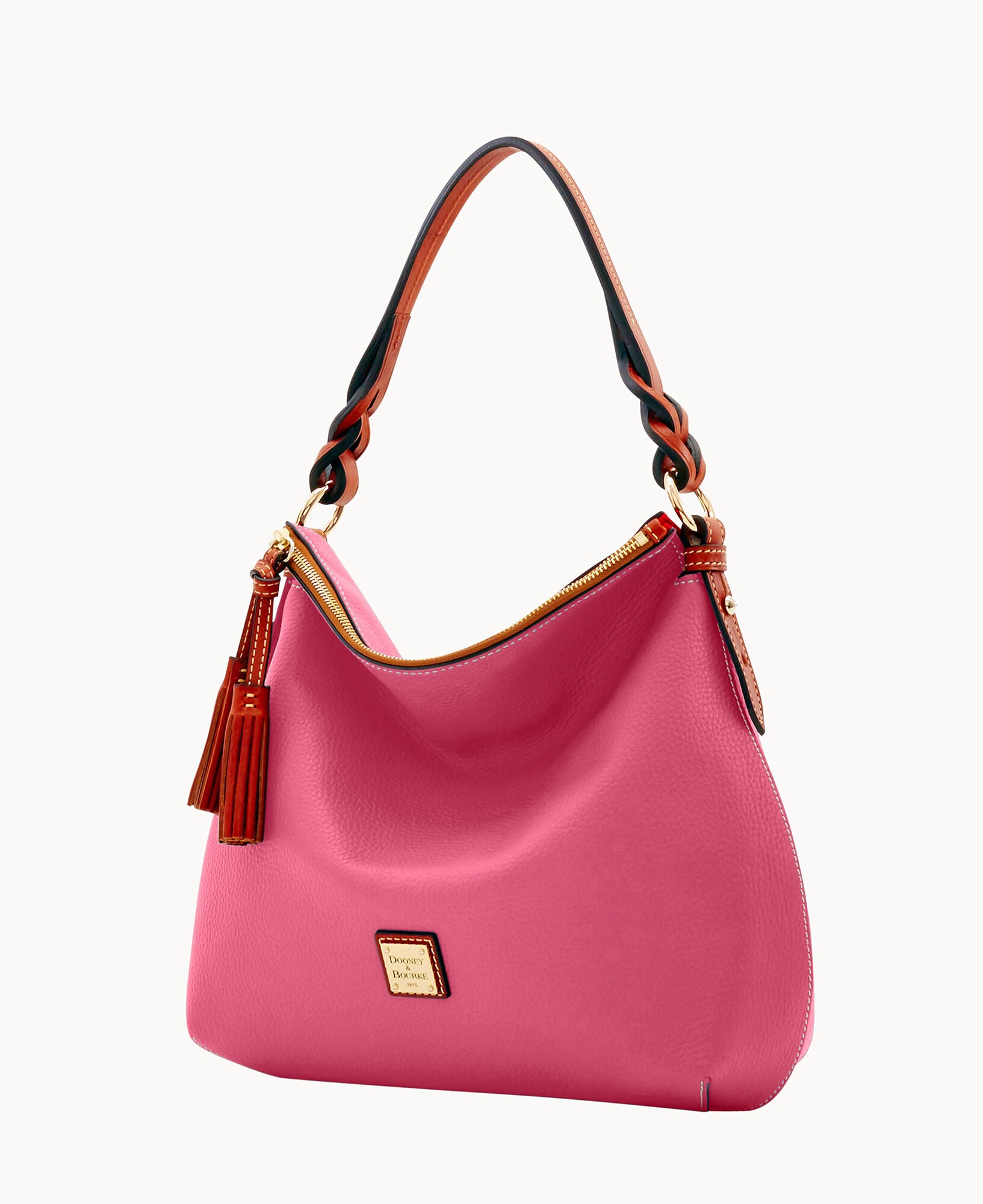 Pebble Grain Twist Strap Hobo - Image 12