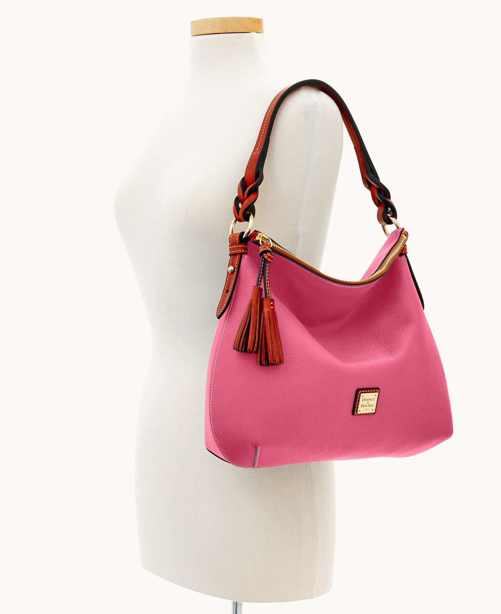 Pebble Grain Twist Strap Hobo - Image 14