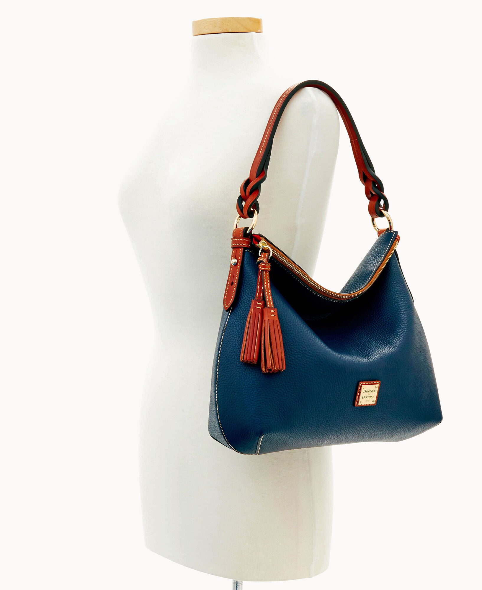 Pebble Grain Twist Strap Hobo - Image 27