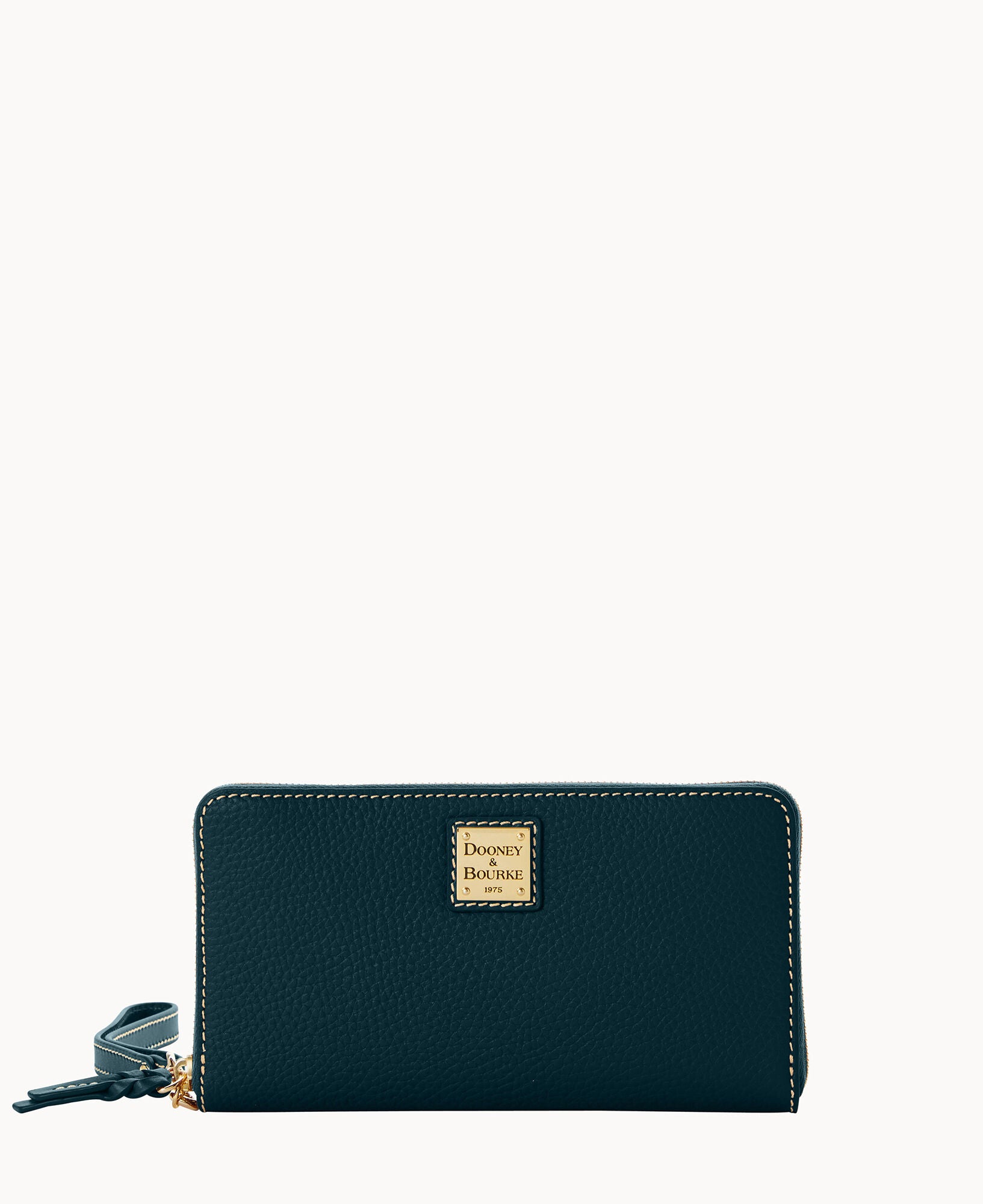 Pebble Grain Large Zip Around Wristlet Crossbody