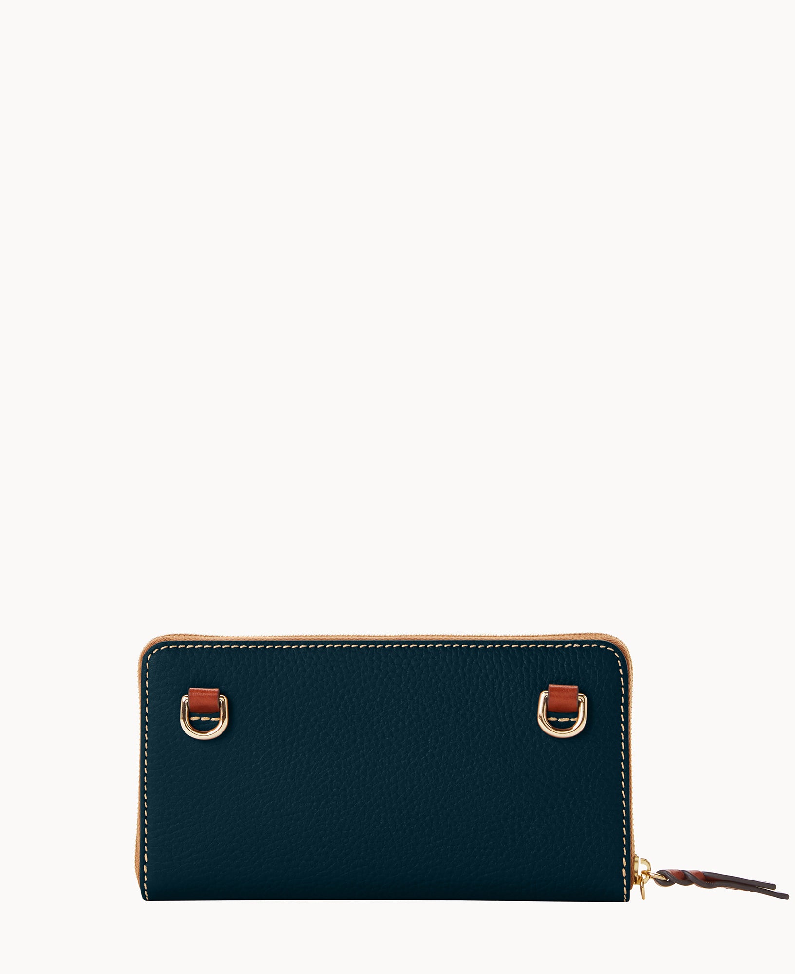 Pebble Grain Large Zip Around Wristlet Crossbody - Image 14
