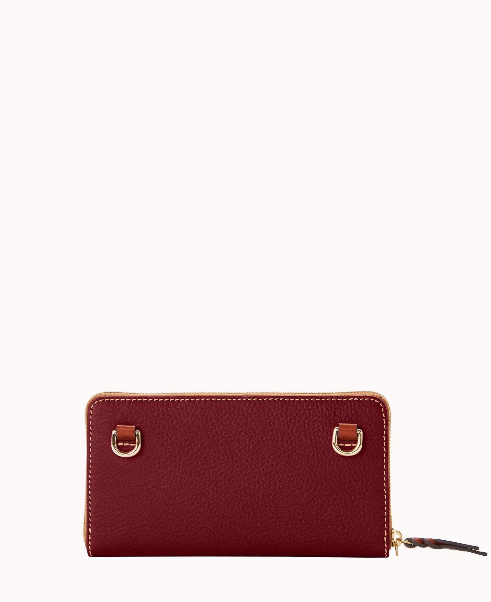 Pebble Grain Large Zip Around Wristlet Crossbody - Image 23
