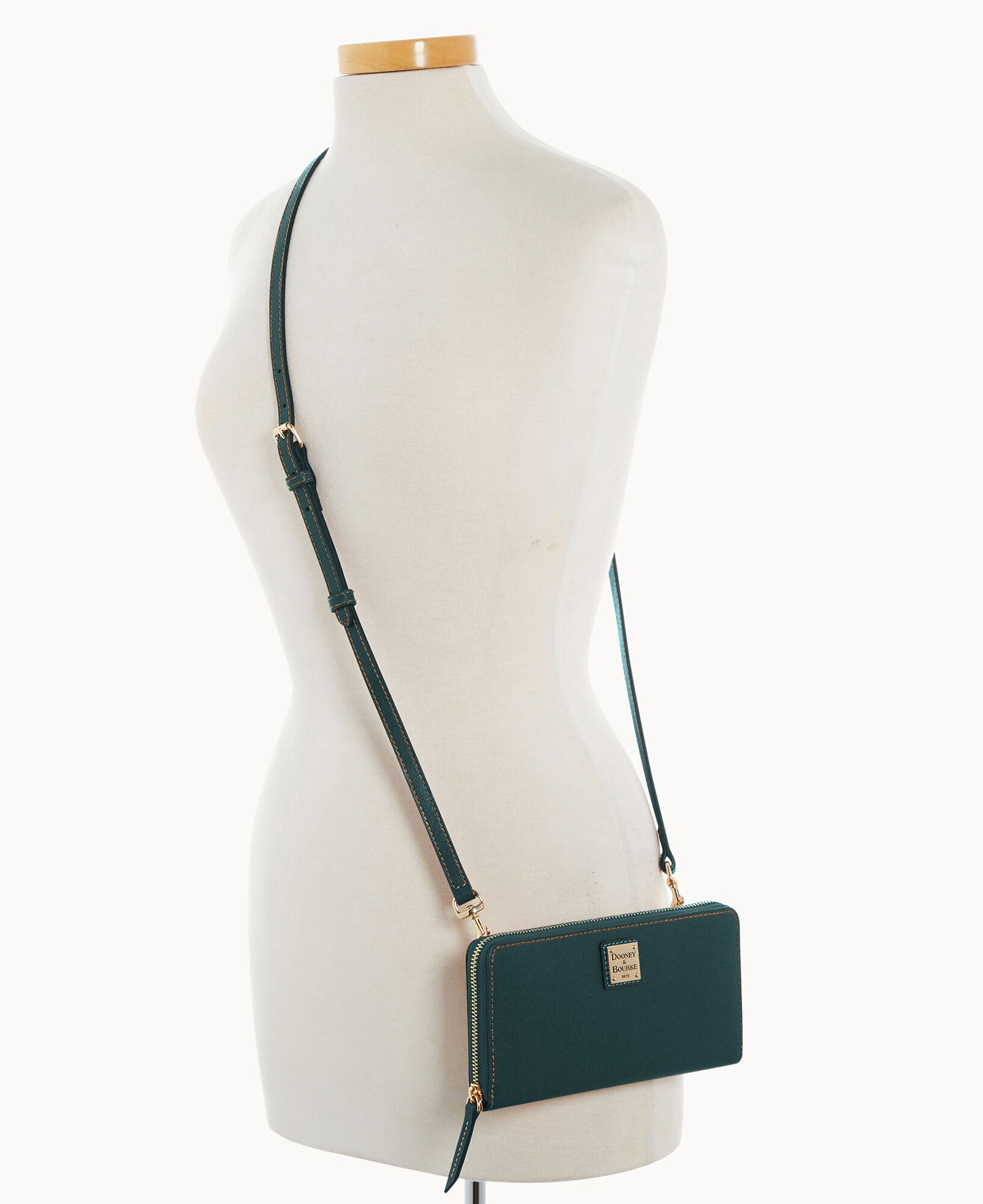 Saffiano Large Zip Around Wristlet Crossbody - Image 8