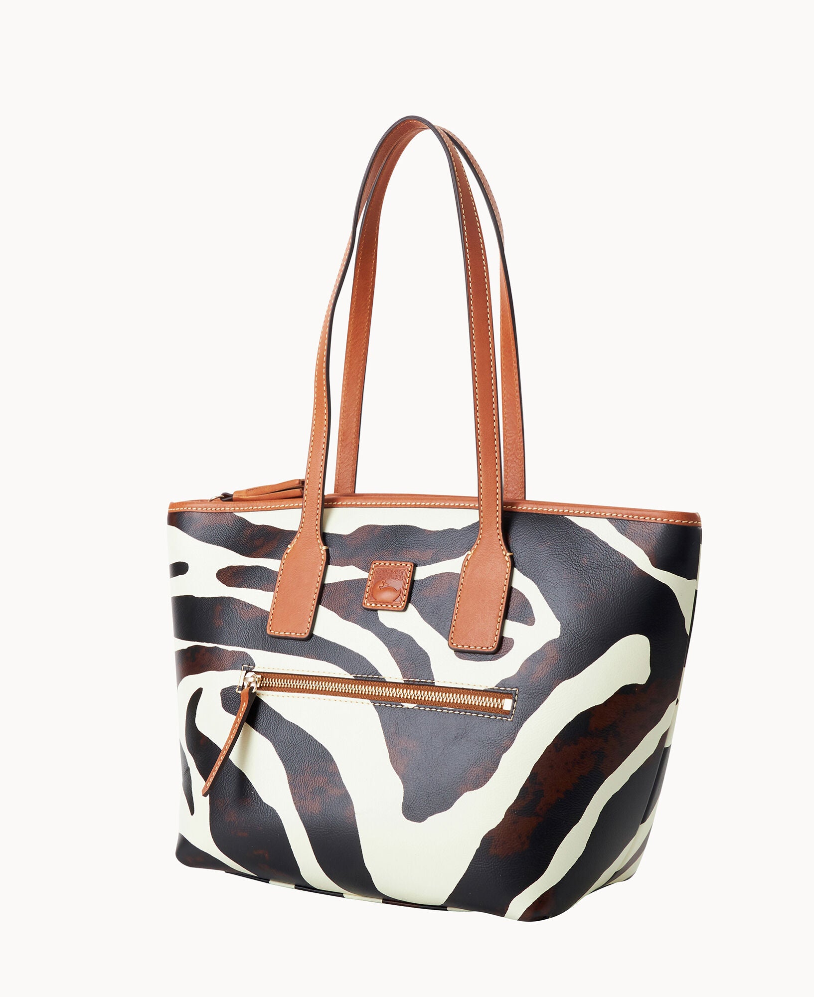Zebra Leather Small Tote - Image 2