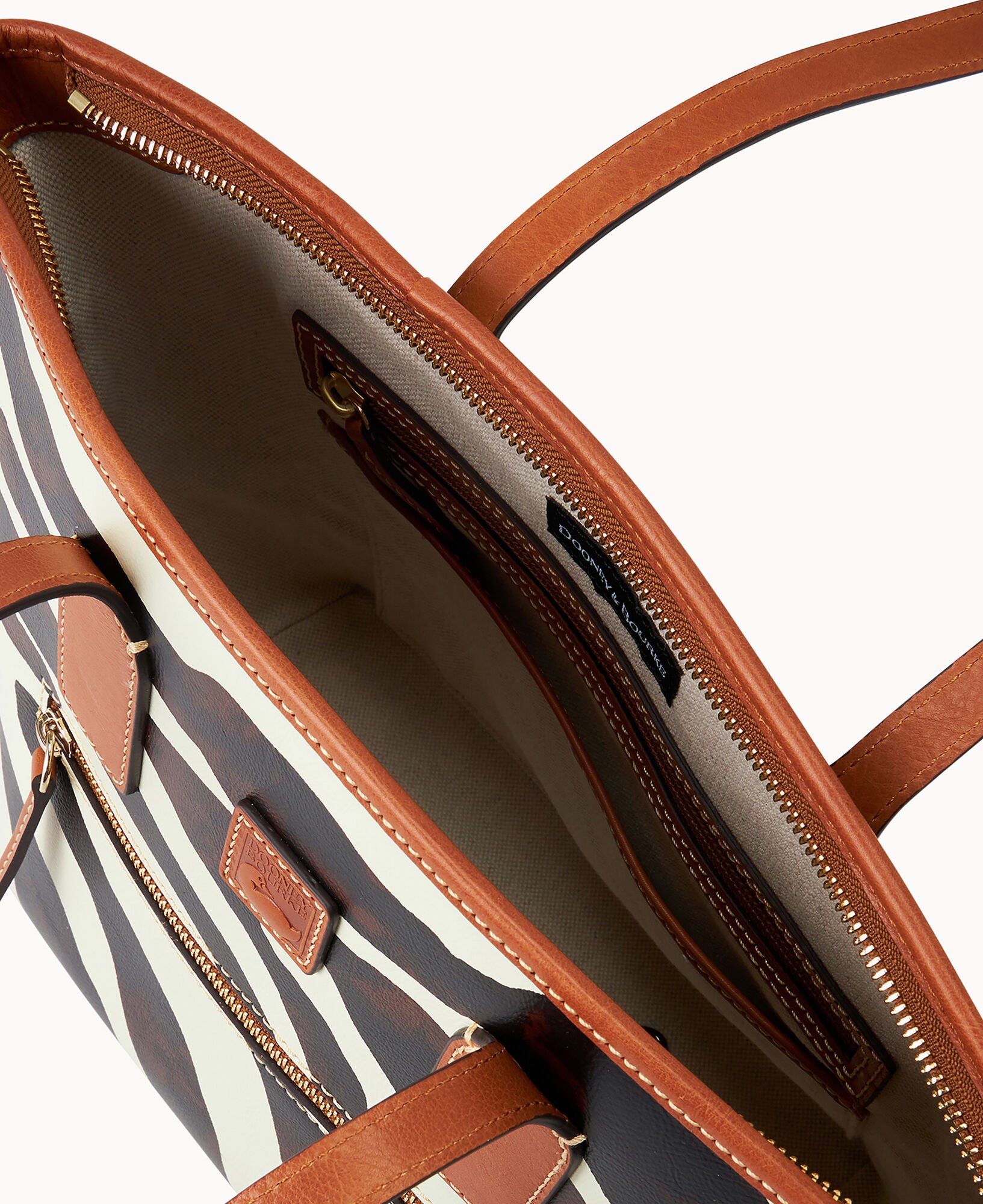 Zebra Leather Small Tote - Image 3
