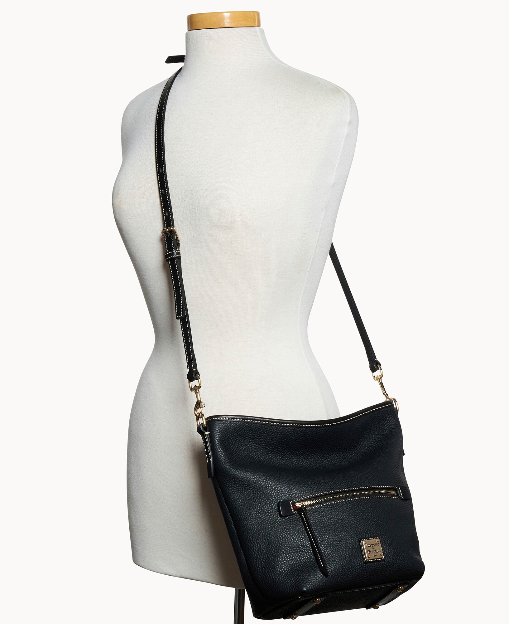 Pebble Grain Small Hobo Crossbody - Image 4