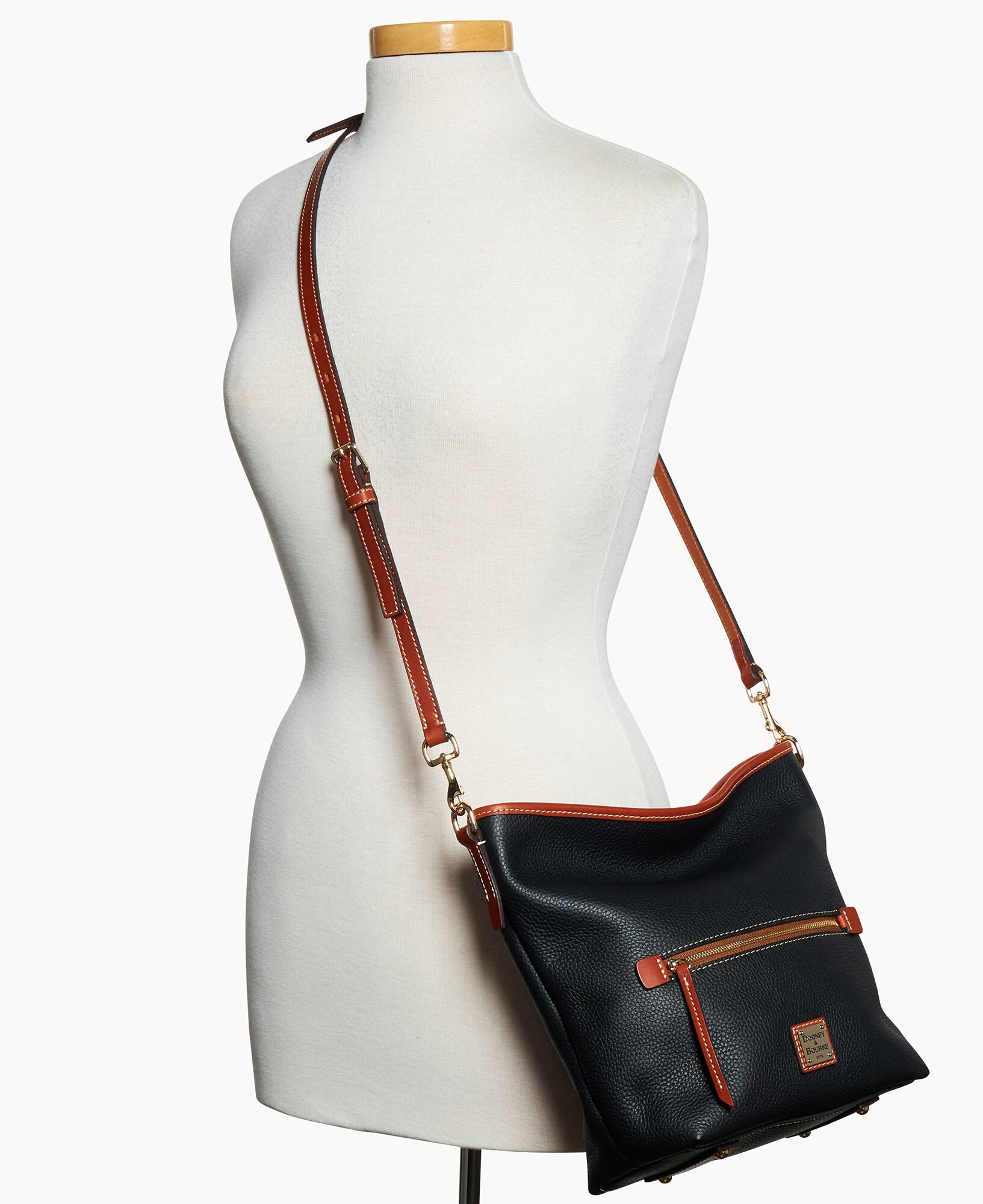 Pebble Grain Small Hobo Crossbody - Image 8