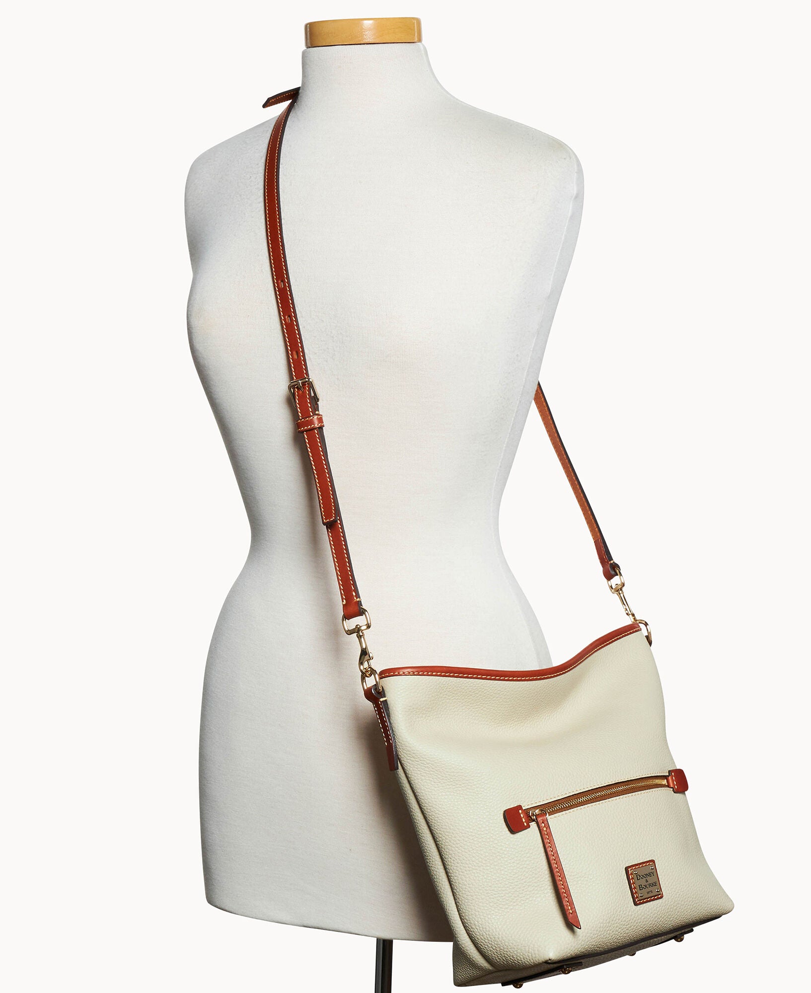 Pebble Grain Small Hobo Crossbody - Image 12