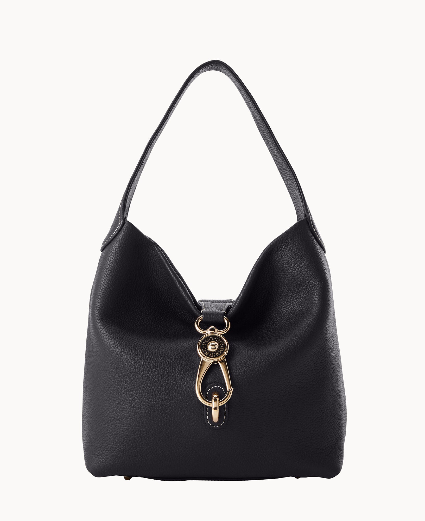 Pre-Loved Pebble Grain Small Logo Lock Sac - Image 29