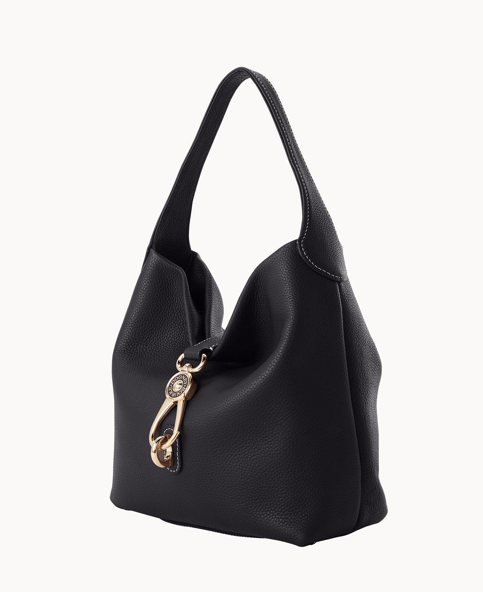 Pre-Loved Pebble Grain Small Logo Lock Sac - Image 30