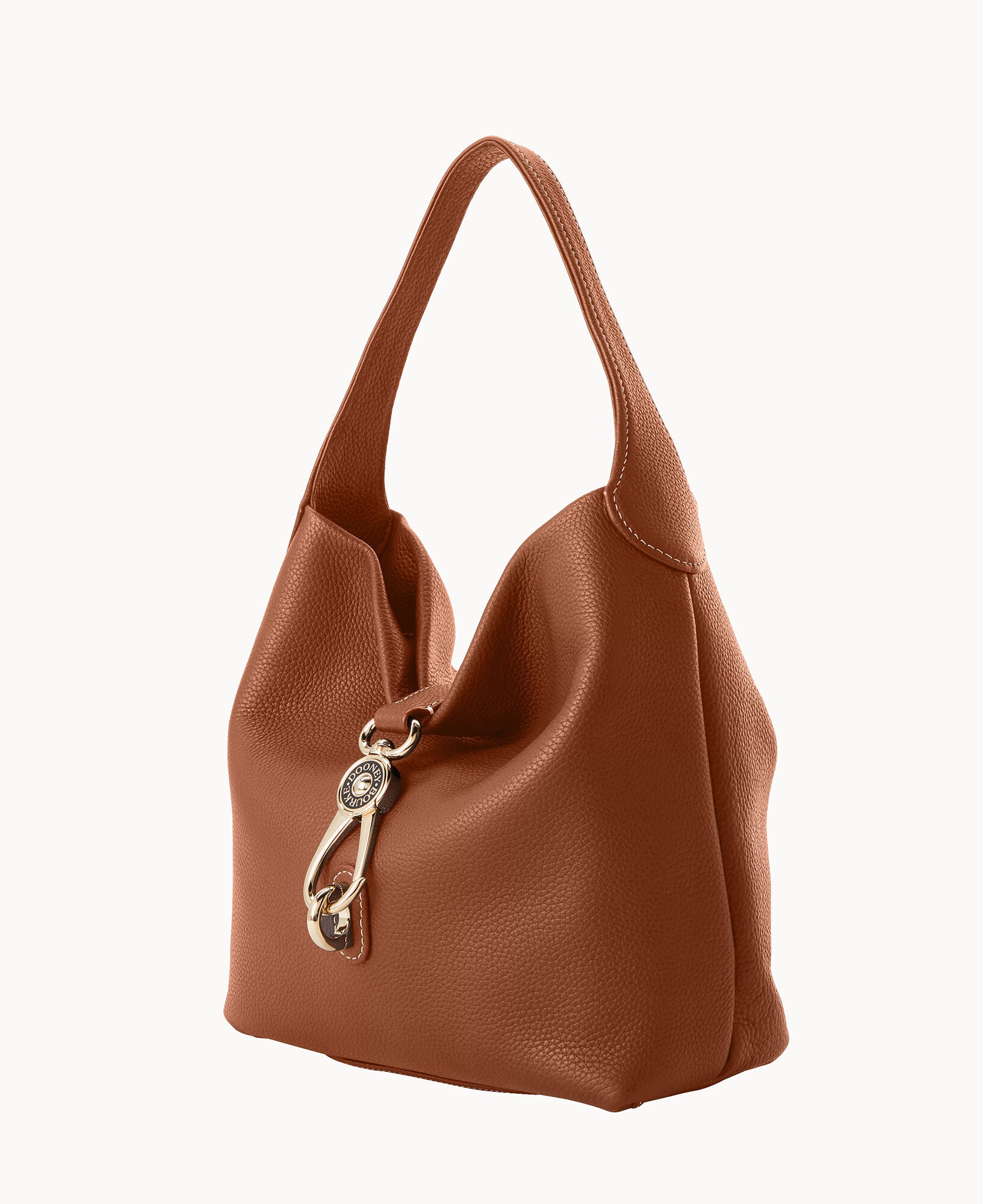 Pre-Loved Pebble Grain Small Logo Lock Sac - Image 14