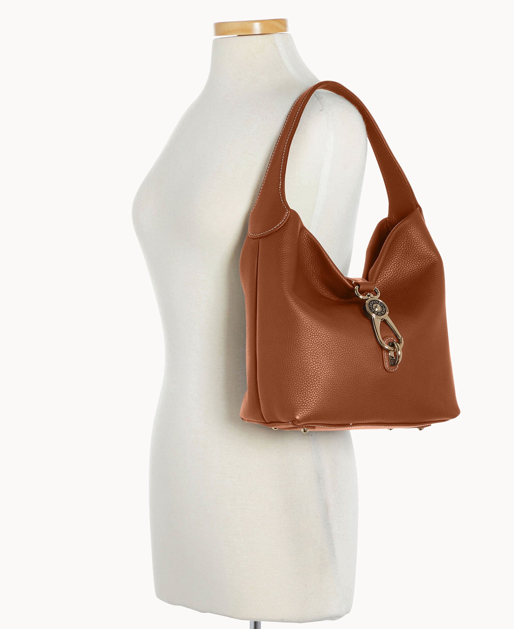 Pre-Loved Pebble Grain Small Logo Lock Sac - Image 16