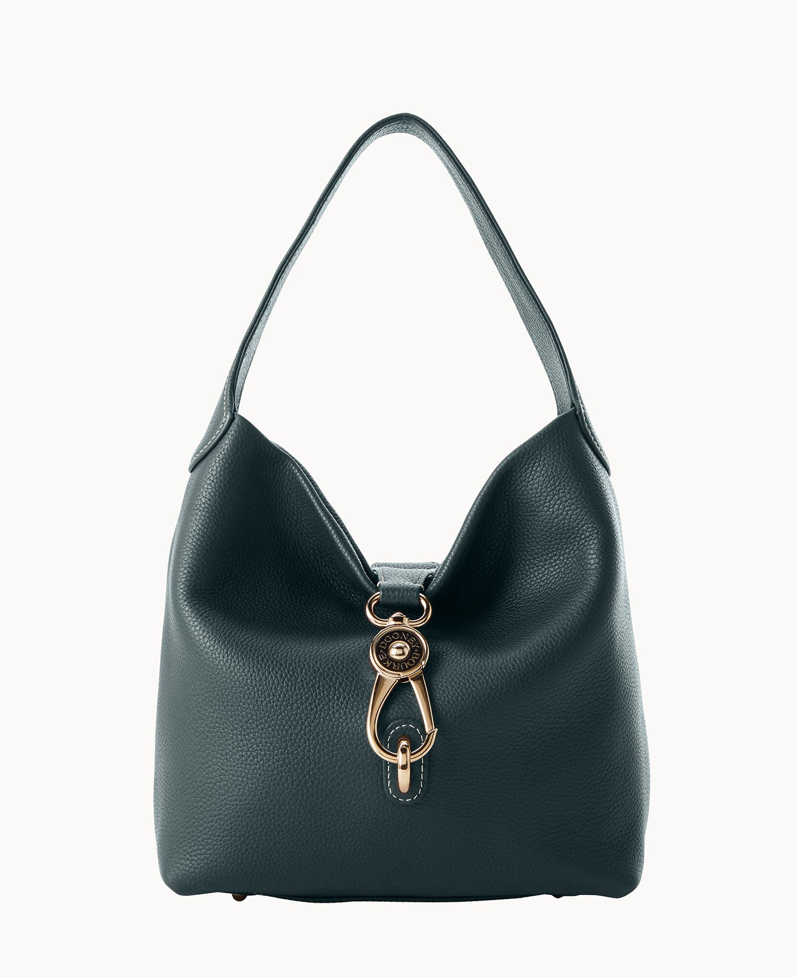 Pre-Loved Pebble Grain Small Logo Lock Sac - Image 21