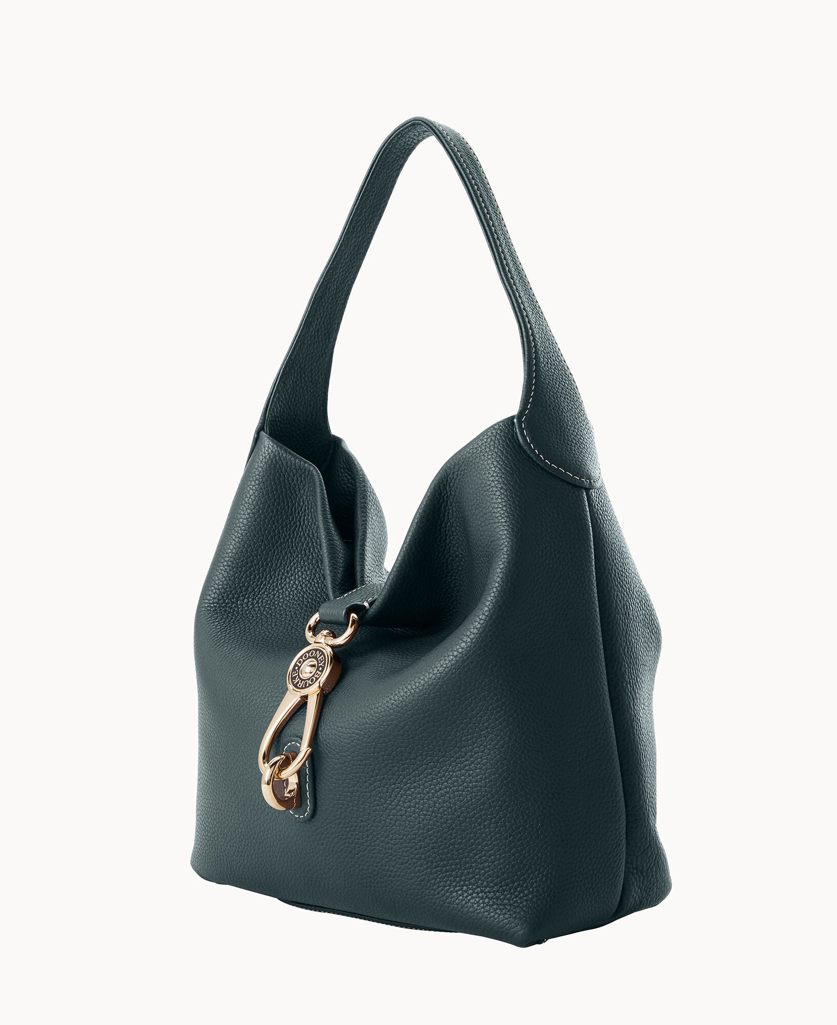 Pre-Loved Pebble Grain Small Logo Lock Sac - Image 22