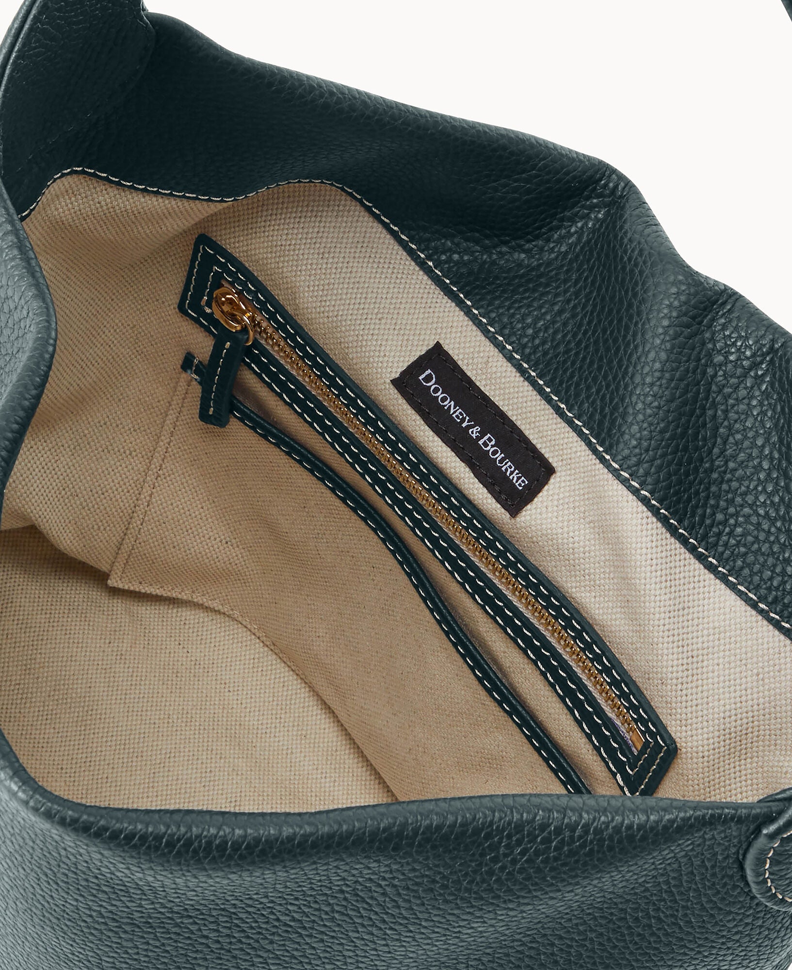 Pre-Loved Pebble Grain Small Logo Lock Sac - Image 23