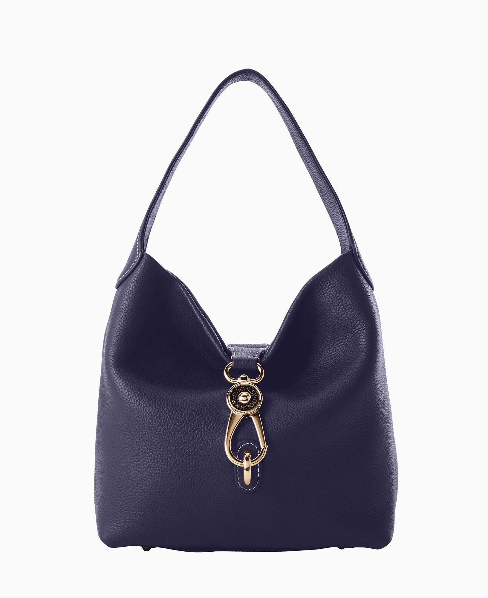 Pre-Loved Pebble Grain Small Logo Lock Sac - Image 5