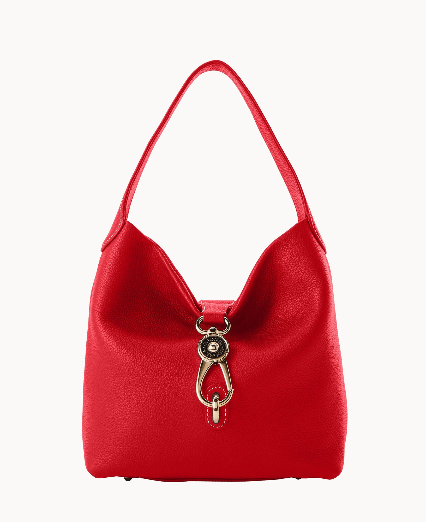 Pre-Loved Pebble Grain Small Logo Lock Sac - Image 25
