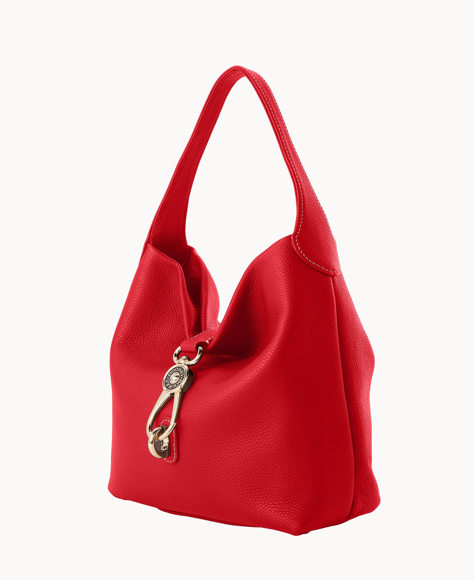 Pre-Loved Pebble Grain Small Logo Lock Sac - Image 26