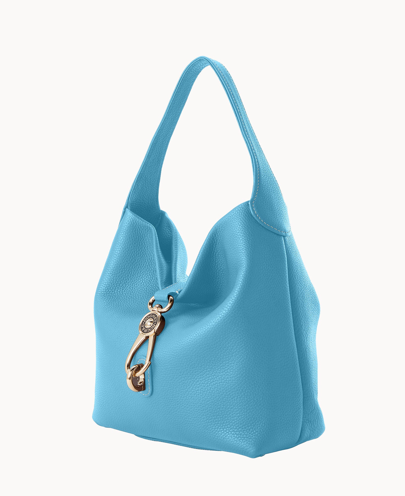 Pre-Loved Pebble Grain Small Logo Lock Sac - Image 10