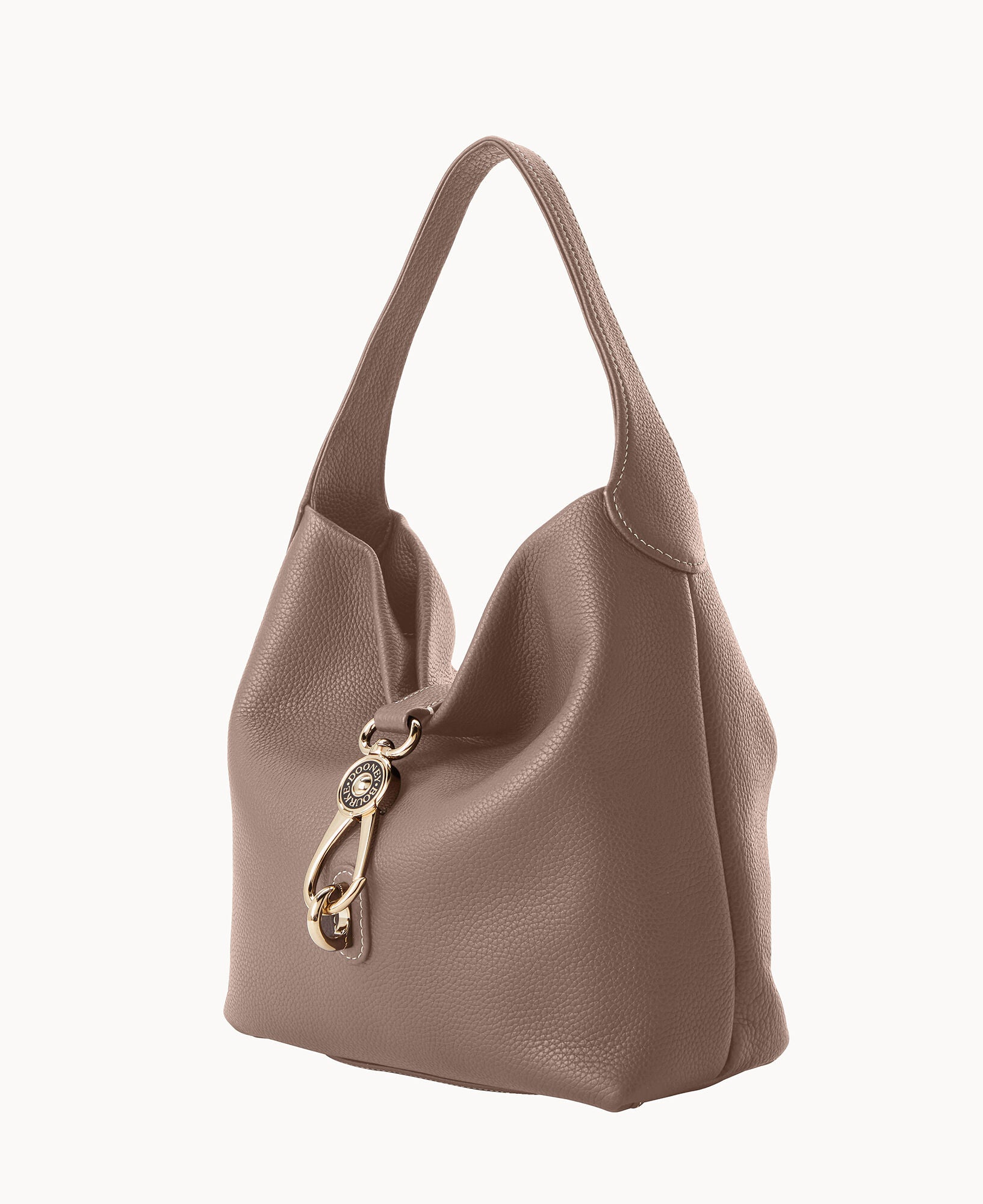 Pre-Loved Pebble Grain Small Logo Lock Sac - Image 18