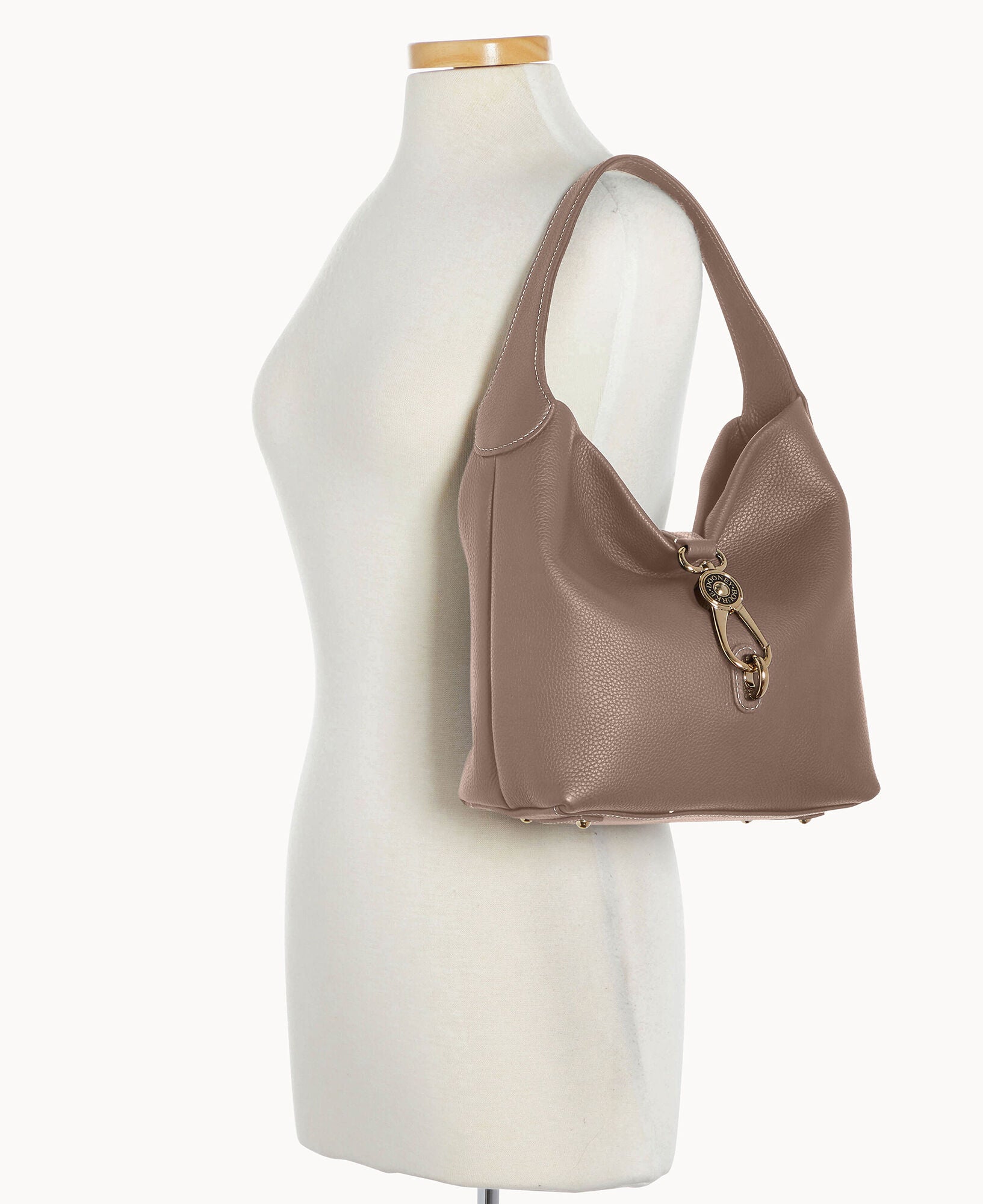 Pre-Loved Pebble Grain Small Logo Lock Sac - Image 20