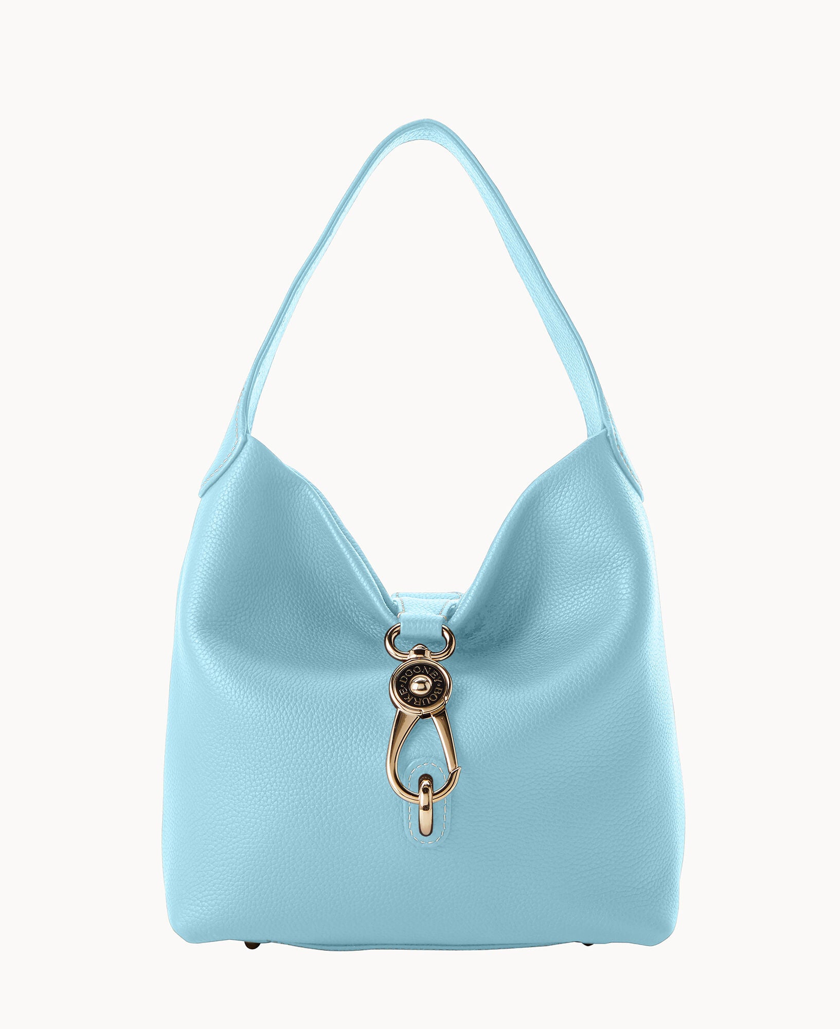 Pre-Loved Pebble Grain Small Logo Lock Sac