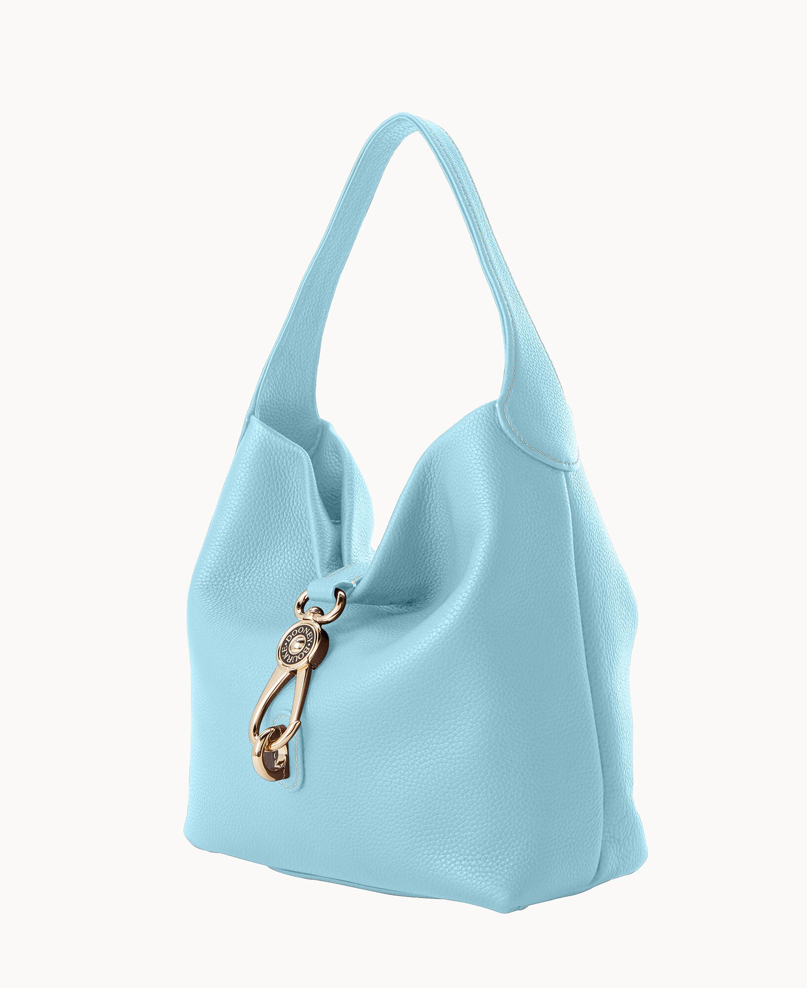 Pre-Loved Pebble Grain Small Logo Lock Sac - Image 2
