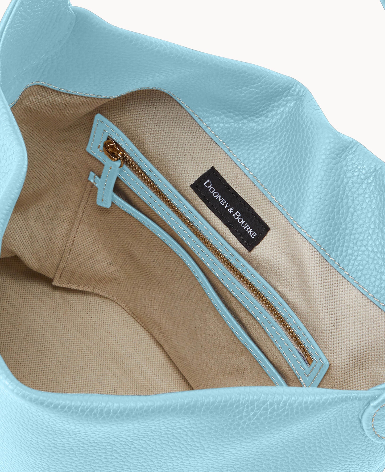 Pre-Loved Pebble Grain Small Logo Lock Sac - Image 3