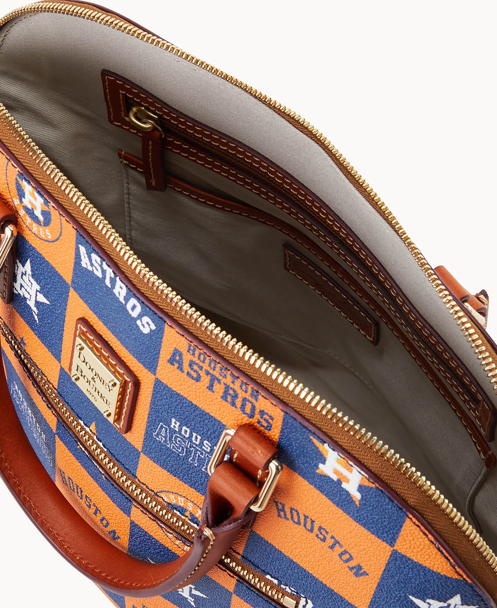 MLB Astros Domed Zip Satchel - Image 3