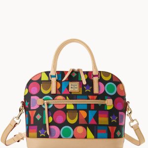 Art Deco Domed Zip Satchel
