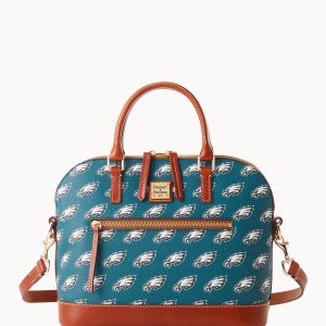 NFL Eagles Domed Zip Satchel