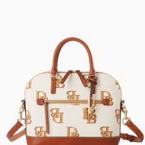 Monogram Domed Zip Satchel