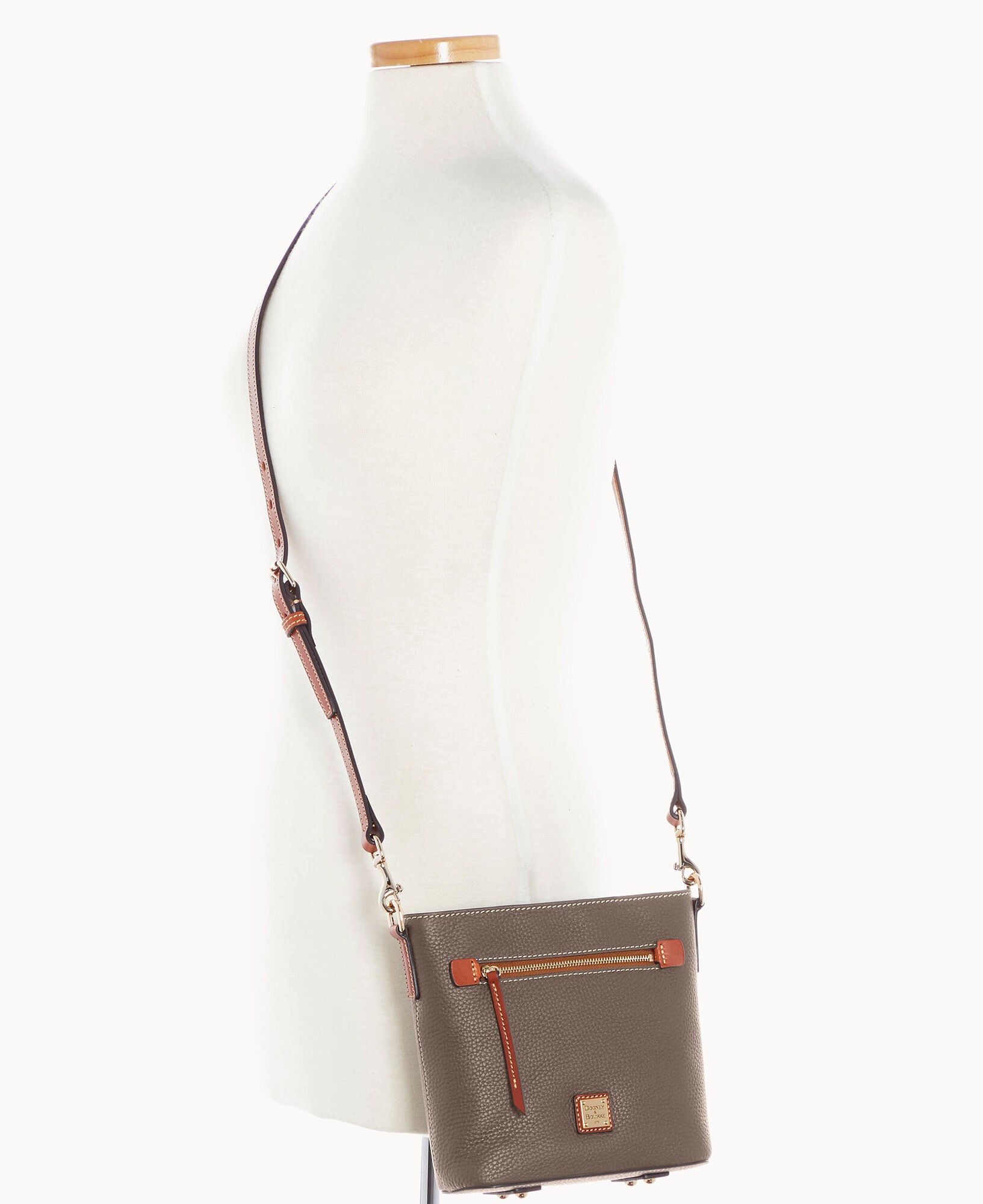 Pebble Grain Small Zip Crossbody - Image 9