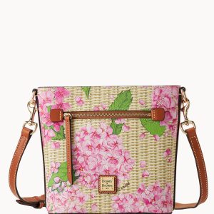 Hydrangea Basketweave Small Zip Crossbody