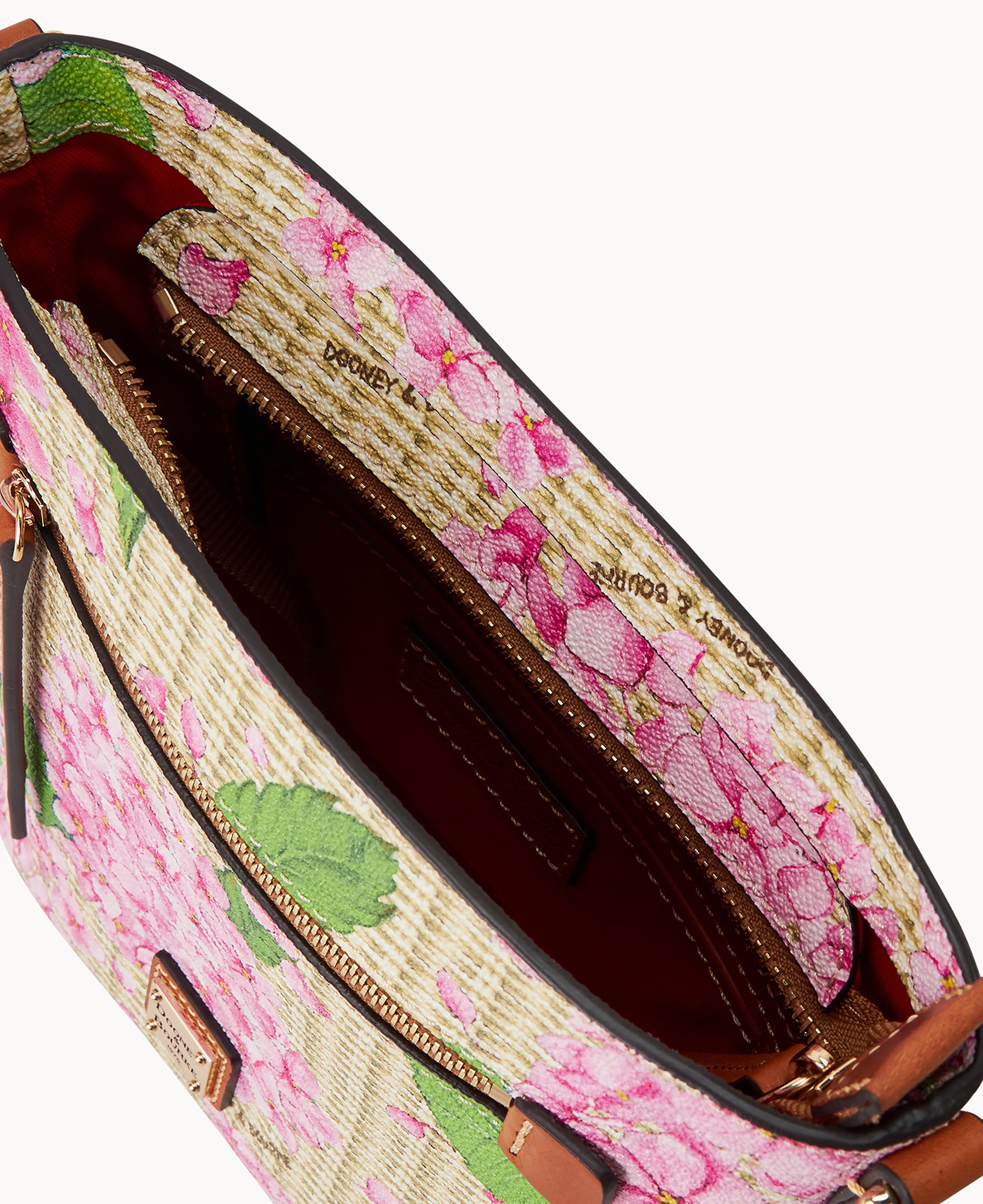 Hydrangea Basketweave Small Zip Crossbody - Image 3